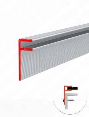 Алюминиевый F-профиль торцевой открытый 3 мм L=4500 мм без покрытия ALU-FAST