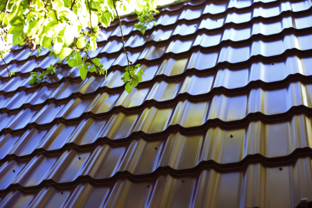 Металлочерепица квинта плюс Grand Line 0,5 Satin RAL 8017 шоколад