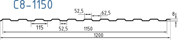 Профнастил С8 RAL 1014 слоновая кость