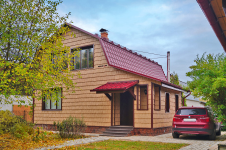 Металлочерепица камея 0,5 Satin RAL 3005 красное вино