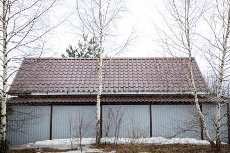 Металлочерепица камея 0,5 Satin RAL 8017 шоколад