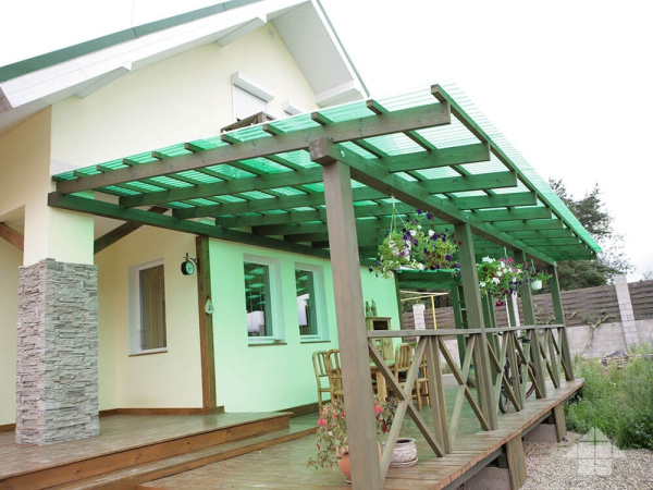 Профилированный поликарбонат Ondex Ecolux зеленый