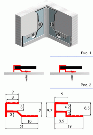 Алюминиевый U-профиль торцевой закрытый 3 мм L=4500 мм анодир.серебро ALU-FAST