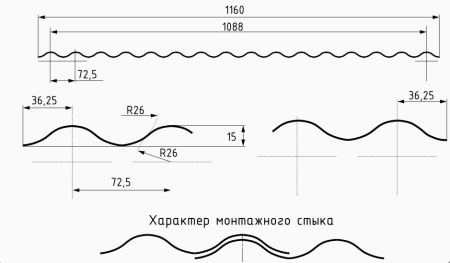 Гофролист оцинкованный 0,3 мм