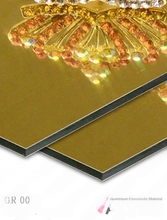 Алюминиевая композитная панель 0008 Золотое зеркало Altec